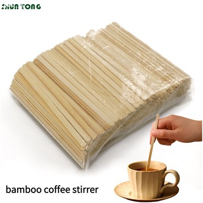 Agitador de café de bambú